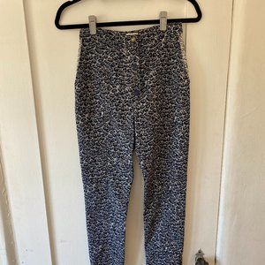 Kenzo patterned skinny pants with zipper ankle